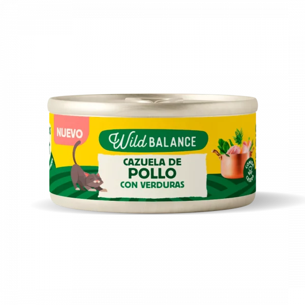 WildBalance Cat Lata Cazuela de Pollo con verduras 80g