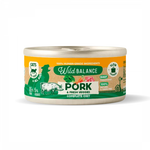 wildbalance Lata de cerdo para gatos 120g - Filosofía BARF 0